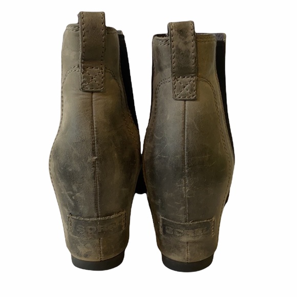 Sorel Lea Wedge Boot NL 2074 Green 6.5 Ankle - Picture 4 of 6